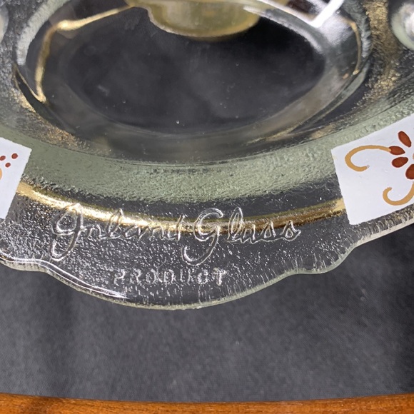 VTG MCM Inland Glass Atomic tree of life serving platter with metal warming tray - Picture 6 of 16